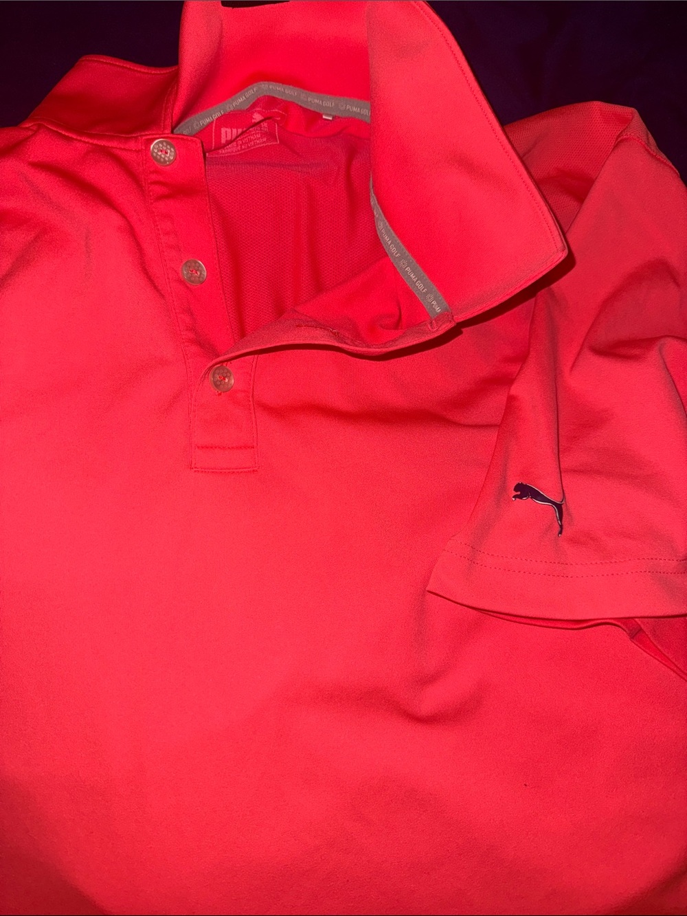 Puma Coral Pink Polo Shirt 3XL
